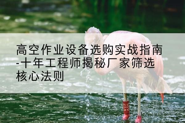 商州剪叉式升降机厂家-高空作业设备选购实战指南-十年工程师揭秘厂家筛选核心法则