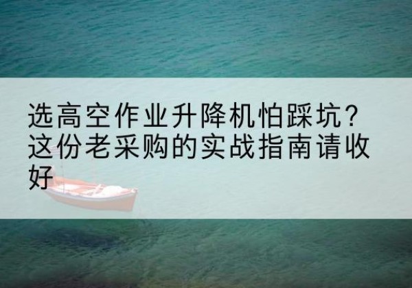 商州高空作业升降机厂家推荐-选高空作业升降机怕踩坑？这份老采购的实战指南请收好